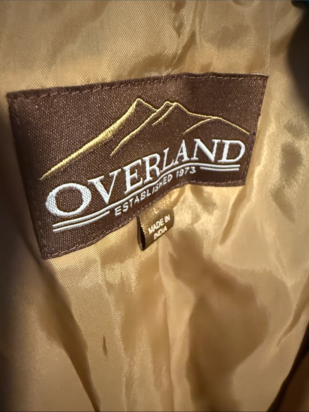 Overland Fringed Suede Jacket - Brown/Tan size Large - Picture 4 of 6